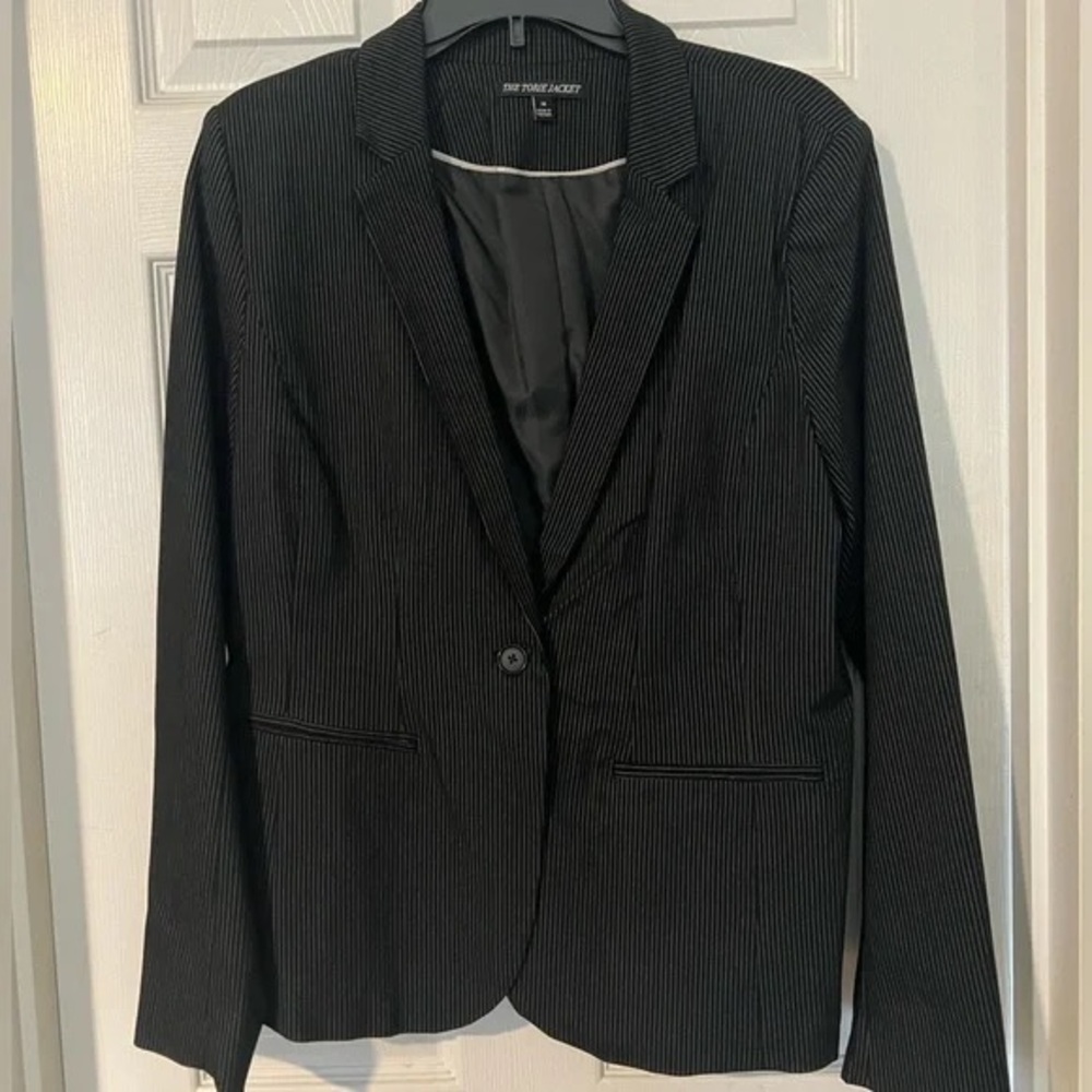 The Limited Black Pinstripe Blazer